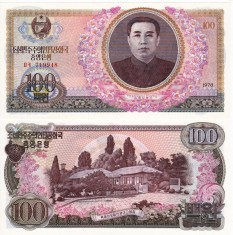 COREEA DE NORD 100 won 1978 UNC!!!