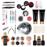 Kit Polygel REVOMAX LUXORISE Vision Sculpt cu Lampa + CADOURI