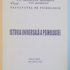 ISTORIA UNIVERSALA A PSIHOLOGIEI de ION MANZAT , VOL I , 2000