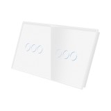 Panou Intrerupator Triplu + Triplu cu Touch Din Sticla LUXION SmartElectro IntelligentHouse