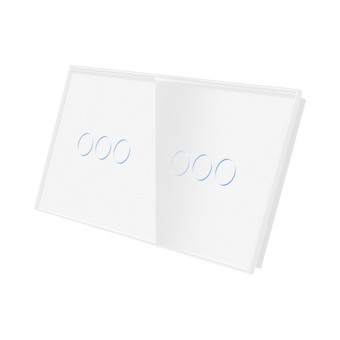 Panou Intrerupator Triplu + Triplu cu Touch Din Sticla LUXION SmartElectro IntelligentHouse