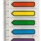 Stick Index Plastic Transparent Color 45 X 12 Mm, 8 X 15 File/set, Stick"n - Sageata - 8 Culori Neon
