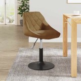 vidaXL Scaun de masă, maro, catifea 3088811
