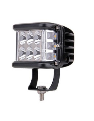 Proiector LED Auto Offroad Bicolor, alb si galben, 12-24V, 45W, cu functie stroboscop, spot beam 30 grade foto
