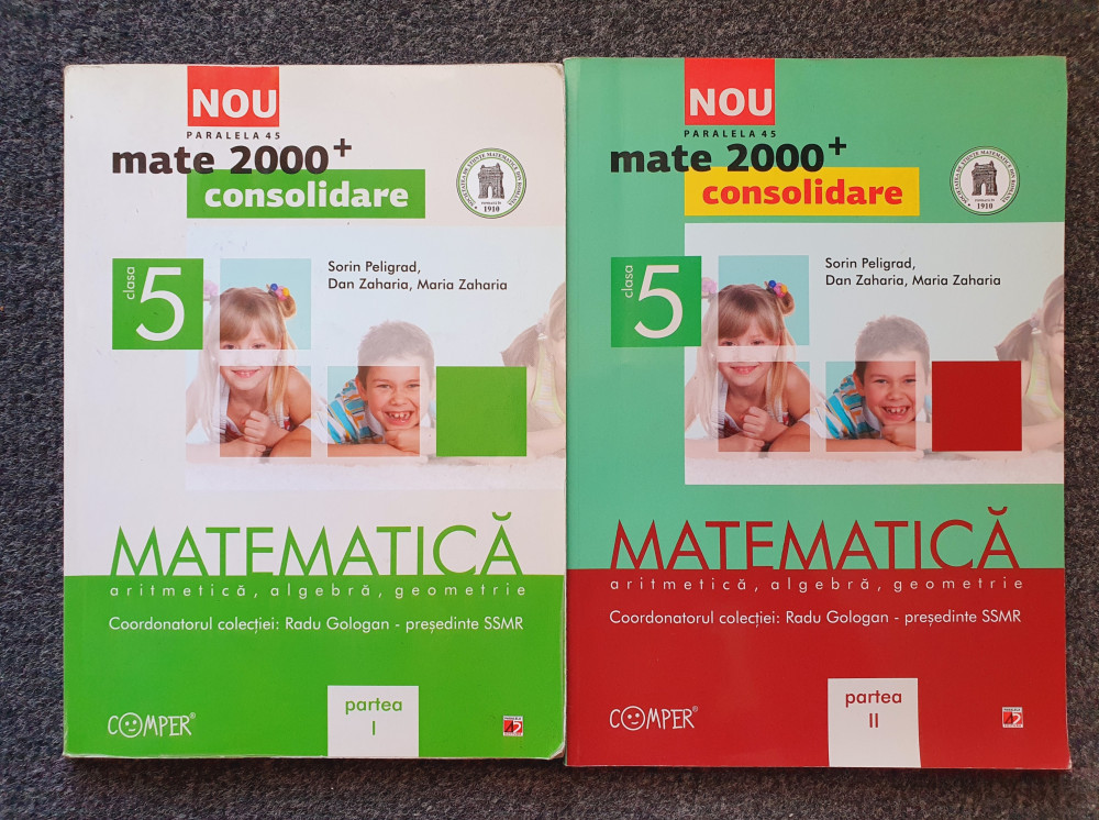 MATE 2000+ CONSOLIDARE. MATEMATICA CLASA A V-A - Gologan, Peligrad (2 vol)  | Okazii.ro