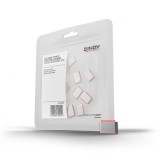 Set 10 bucati Port Blocker USB-C/Thunderbolt 3 Roz, Lindy L40437