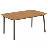 VidaXL Masă de grădină, 150 x 90 x 72 cm, lemn masiv de acacia și oțel