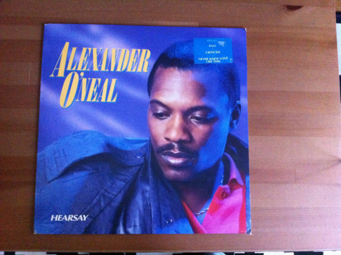 alexander o&#039;neal hearsay 1987 disc vinyl lp muzica pop soul funk R&amp;B CBS rec VG+