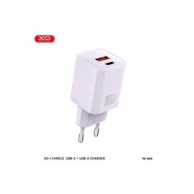 Incarcator retea PD30W USB-C 30W + USB-A 18W Cod:XO-L149 Automotive TrustedCars foto