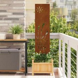vidaXL Ecran de intimitate pentru grădină Traforaj Ruginit 32 x 140 cm 876209