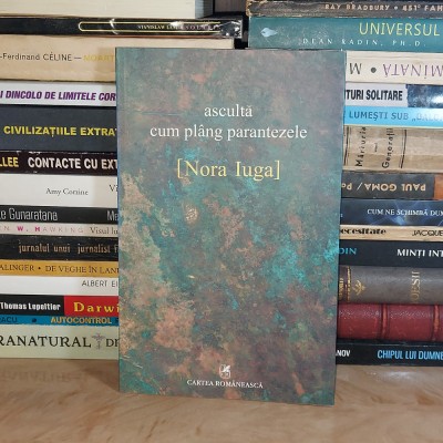 NORA IUGA - ASCULTA CUM PLANG PARANTEZELE ( POEZII ) , 2016 * foto