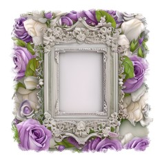 Sticker decorativ, Trandafiri, Mov, 55 cm, 9463ST foto