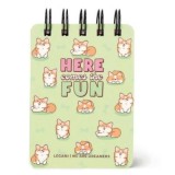 Carnet liniat dictando cu spirala, Corgi, Legami