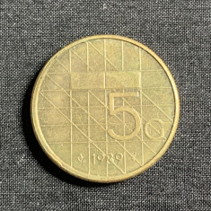 Moneda 5 guldeni 1989 Olanda