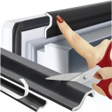Garnitura anti-curent, autoadeziva, pentru usi si ferestre, flexibila, lungime 4 metri, grosime 2 mm, alb