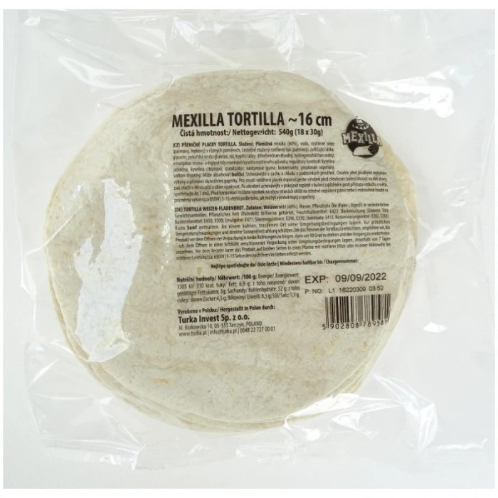 Tortile de grau lipii 16cm (18 buc)