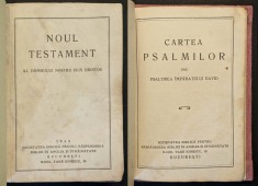 ✝ 1940 BIBLIE SBB (D Cornilescu) NOUL TESTAMENT + PSALMII 594pag 1 HARTA Societatea Biblica pentru Raspandirea Bibliei in Anglia si Strainatate Biblia