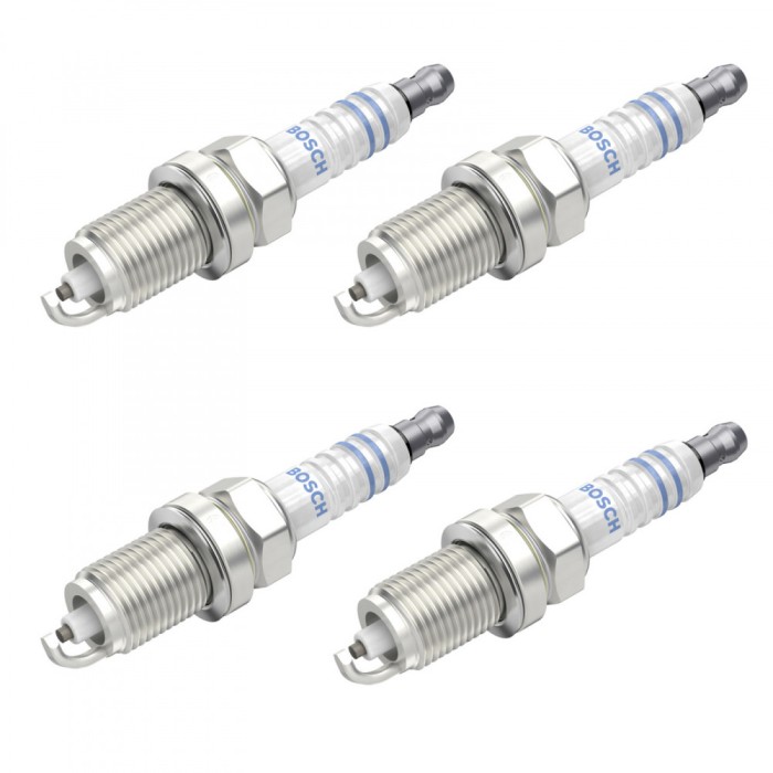 Set 4 bujii scanteie Bosch pentru Chevrolet Aveo, Cruze, Opel Adam, Astra, Corsa, Insignia, Meriva, Mokka, Vectra, Zafira, Saab 9-3