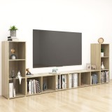 VidaXL Comode TV, 4 buc., stejar sonoma, 107x35x37 cm, PAL
