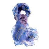 Esarfa din vascoza cu imprimeu floral pastelat
