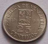 Venezuela , 25 Centimos 1990, America Centrala si de Sud