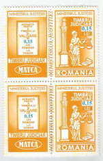 Romania, Lot 308 cu 2 timbre fiscale judiciare, MNH foto