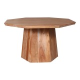 Cumpara ieftin Masa de cafea octogonala Boho, Pako World, Lemn de salcam, Natural, 80x80x45 cm