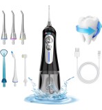 Cumpara ieftin Irigator Oral Profesional pentru Dus Bucal, Sofia CONCEPT&reg;, 6 Trepte, IPX7, 2000mAh, 320 ML, Black Diamond