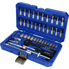 Trusa Chei Tubulare cu Clichet 1/4 Brilliant Tools, 46 buc