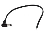Cablu Alimentare DC 5,5/2,5mm Unghi Negru 1,5m