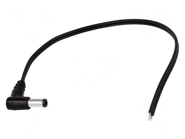 Cablu Alimentare DC 5,5/2,5mm Unghi Negru 1,5m