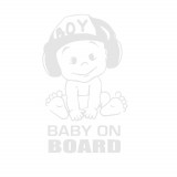 Cumpara ieftin Sticker Decorativ Auto Baby On Board Boy 20 x 12 cm Model 12 Alb, Oem