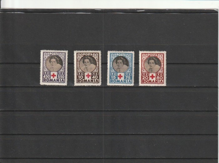 ROMANIA 1945 LP 165 CRUCEA ROSIE SERIE MNH NESTAMPILATA