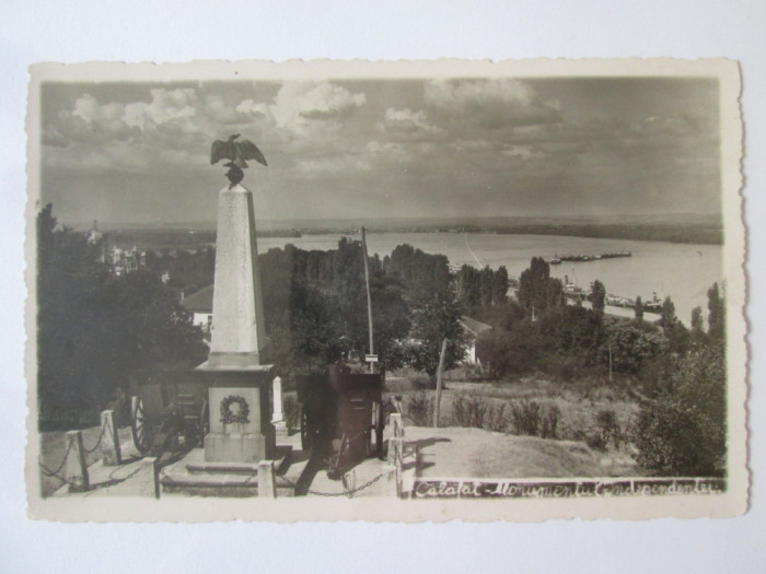 Rara! Calafat(Dolj):Monumentul Independentei/Carol,carte pos.foto Otto Bonig