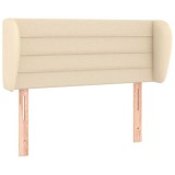Cumpara ieftin Tablie de pat cu aripioare crem 83x23x78/88 cm material textil