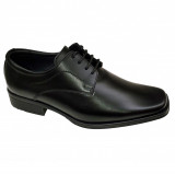 Pantofi lati eleganti din piele naturala cu siret 39-44, 40 - 43, Negru