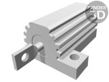 Rezistor Bobinat cu Radiator 100m&Omega; 16W &plusmn;5%