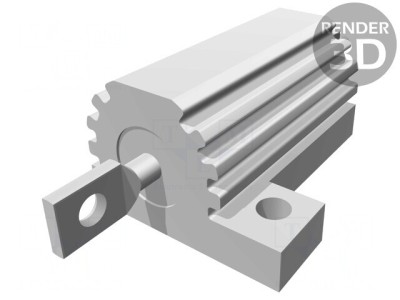 Rezistor Bobinat cu Radiator 100m&amp;Omega; 16W &amp;plusmn;5% foto