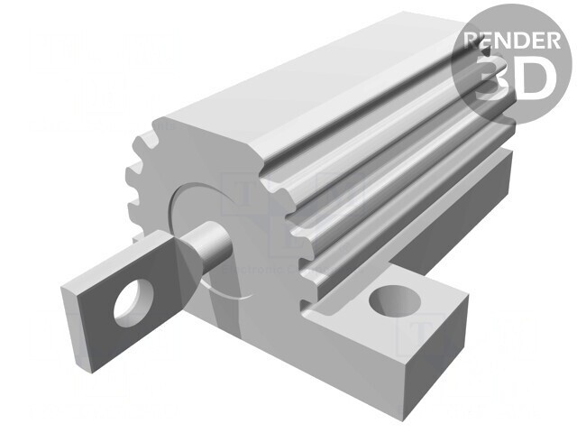 Rezistor Bobinat cu Radiator 100m&Omega; 16W &plusmn;5%