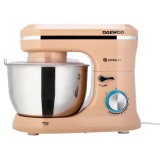 Mixer cu bol Daewoo DHM150R, 1600 W, 6 viteze, 4,5L, bol inox, tel, carlig framantare, palete amestecare, Crem
