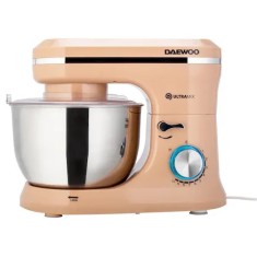 Mixer cu bol Daewoo DHM150R, 1600 W, 6 viteze, 4,5L, bol inox, tel, carlig framantare, palete amestecare, Crem