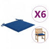Perne scaun grădină, 6 buc., albastru regal, 50x50x3 cm, textil, vidaXL