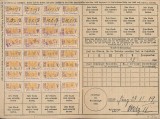 Germany ALSACE LORRAINE Revenue Social Insurance (32 Stamps) On 1917 Card D.113