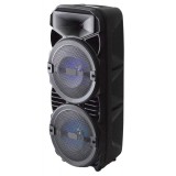 Boxa portabila elSales ELS-8803 cu Bluetooth, USB, card, microfon, telecomanda, lumini party, radio, negru