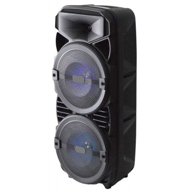 Boxa portabila elSales ELS-8803 cu Bluetooth, USB, card, microfon, telecomanda, lumini party, radio, negru foto