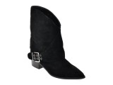 Botine elegante GRYXX negre, 2711, din piele intoarsa