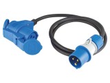 Prelungitor alimentare AS SCHWABE 3G2,5mm&sup2; 1,5m negru 1 priză cod 61403