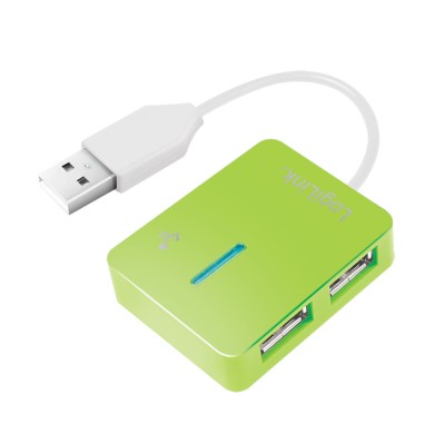 HUB extern LOGILINK, porturi USB: USB 2.0 x 4, conectare prin USB 2.0, Smile, verde, &amp;quot;UA0138&amp;quot; (timbru verde 0.18 lei) foto