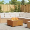 Vatra Foc Pătrată vidaXL, 80x80x40 cm, Oțel Corten Maro, Exterior Rustic, Semineu Gradina, Focar Durabil