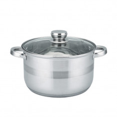 Cratiță Rosberg Premium RP51210M22, 22 cm, 5,1 litri, Capac, Inducție, Inox